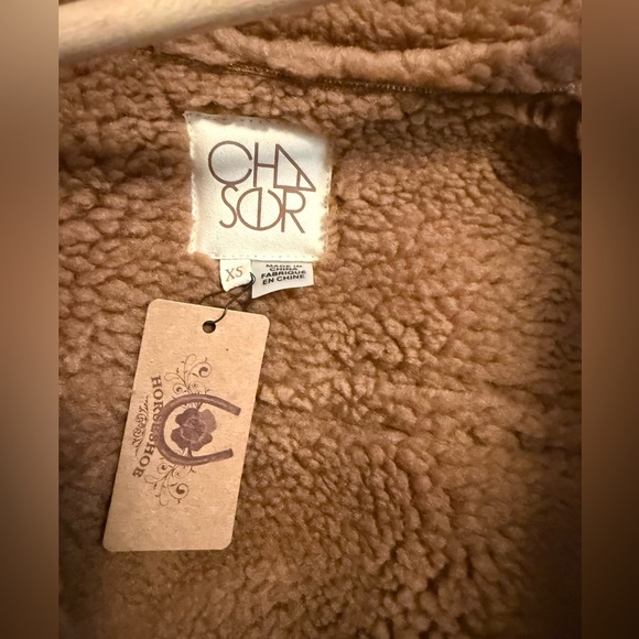 Chaser Cropped Brown Teddy Jacket - Picture 5 of 5